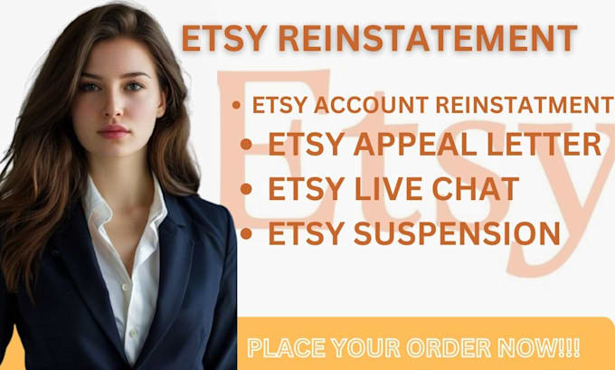 Gig Preview - Do etsy reinstatement etsy store reinstatement reinstate etsy account reopen