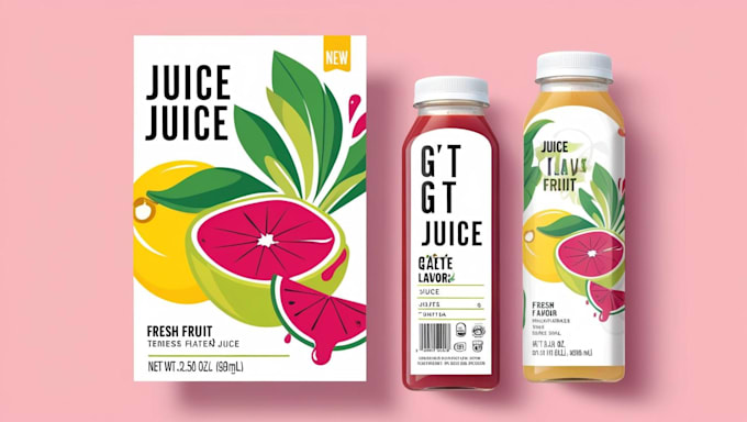 Gig Preview - Design juice beverage energy drink coffee label design