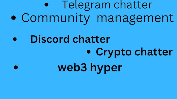 Gig Preview - Discord chatters, web hyper with 20 chatters in your crypto projects