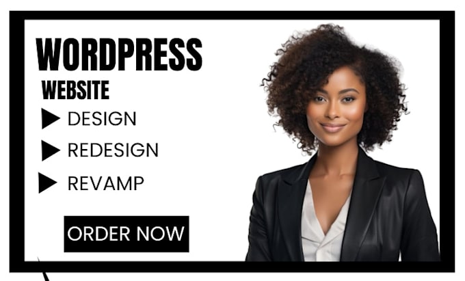 Gig Preview - Design, redesign, or revamp a wordpress website, business website e commerce