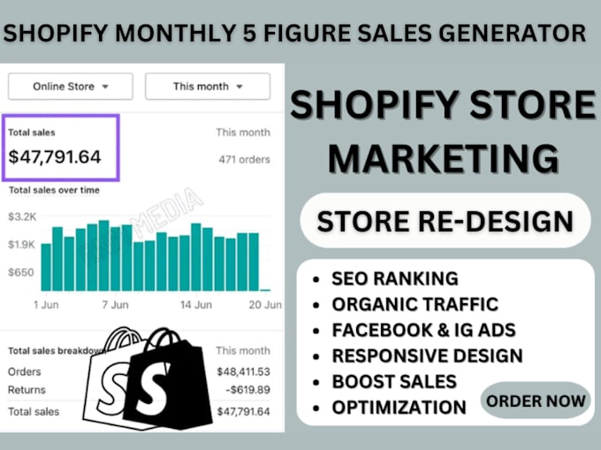 Gig Preview - Do gohighlevelshopify ROI ecommerce marketing promotion SEO ads to drive sales