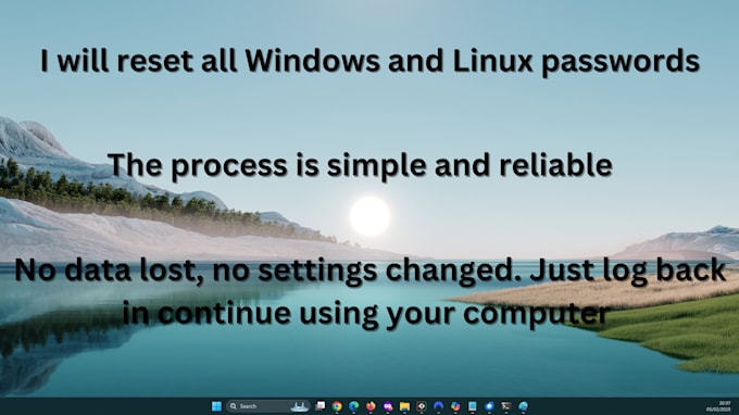 Gig Preview - Reset windows and linux passwords when you are locked out