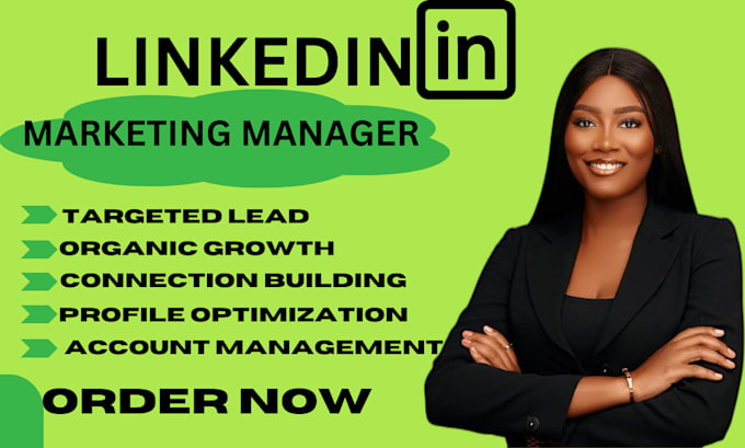 Gig Preview - Linkedin marketing manager influence marketing virtual assistant social media ad