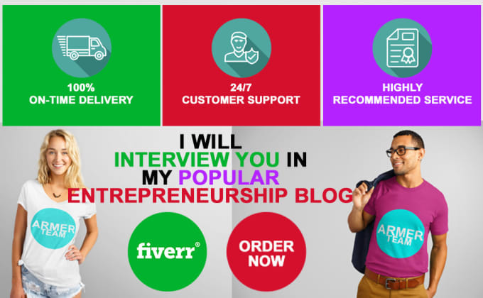 Gig Preview - Interview you in my popular entrepreneurship blog