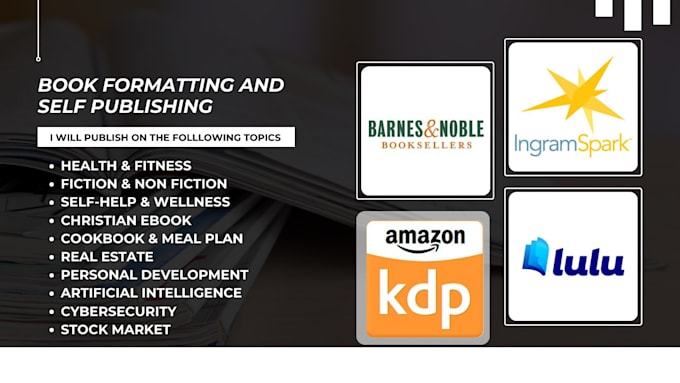 Gig Preview - Write your non fiction format publish your book on amazon KDP ingramspark lulu