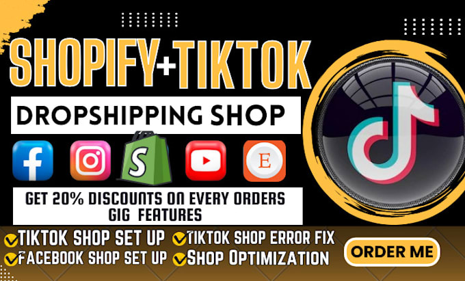 Gig Preview - Setup tiktok shop, dropshipping affiliate product and tiktok shop ads