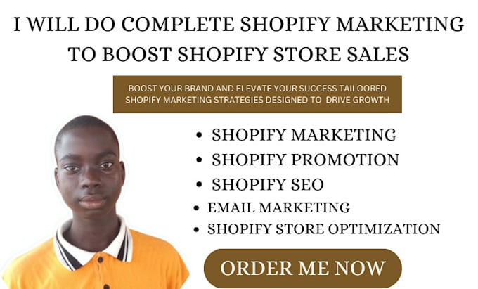 Gig Preview - Do complete shopify marketing to boost shopify sales