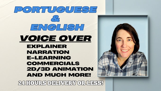 Gig Preview - Voice a portuguese or english explainer or narration videos