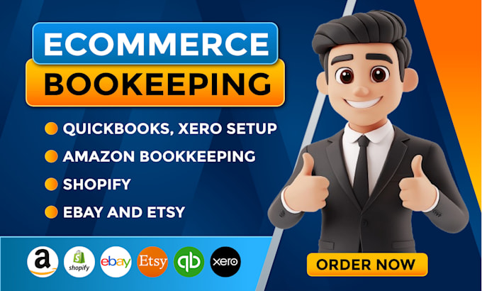 Gig Preview - Do amazon, shopify, ecommerce bookkeeping in quickbooks and xero