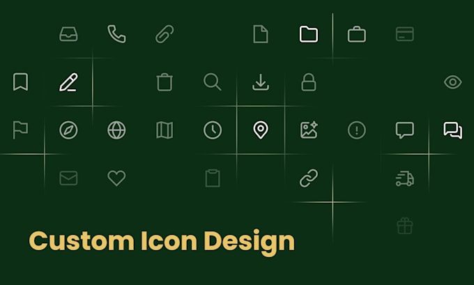 Gig Preview - Design trendy, custom icon, icon set for your website and app, fav icon, icons