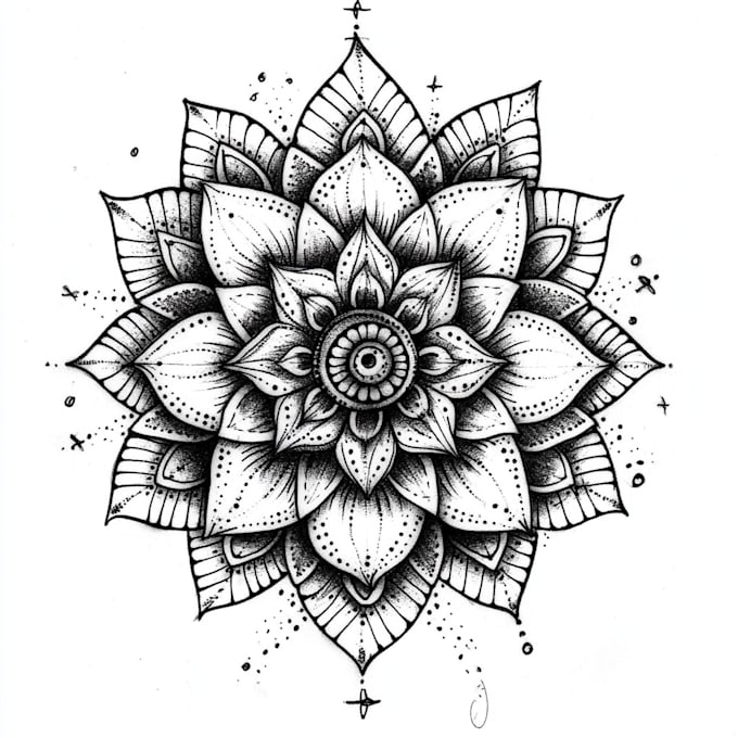 Gig Preview - Create mandala or fine line tattoo design