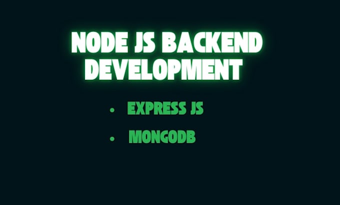 Gig Preview - Develop node js backend with rest apis express and mongodb