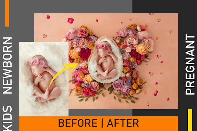 Gig Preview - Do maternity and newborn photo retouching, photo editing