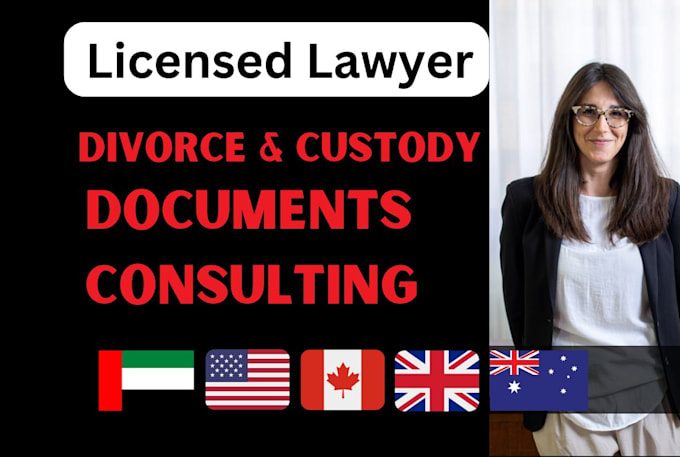 Gig Preview - Be your US divorce lawyer for consultation and paperwork