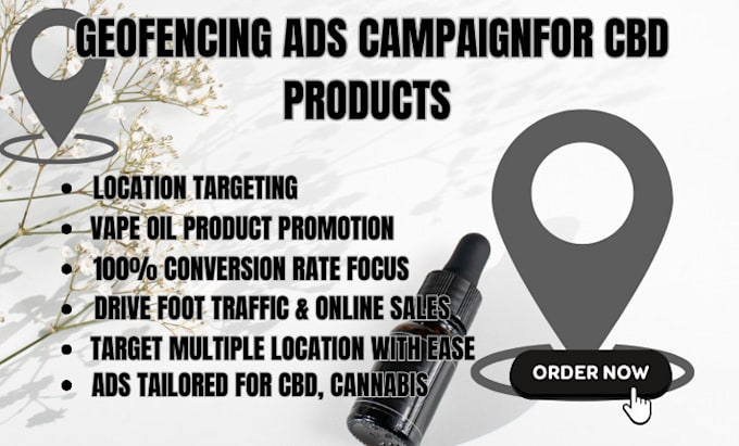 Gig Preview - Do geofencing ads campaign, location targeting for cbd ads, cannabis, vape oil