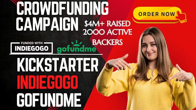 Gig Preview - Do crowdfunding promotion for gofundme, indiegogo,kickstarter campaign promotion