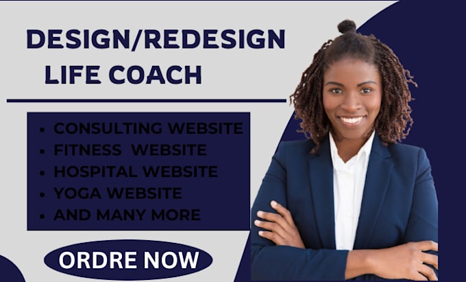 Gig Preview - Design life coaching website, consulting,therapy,gym website