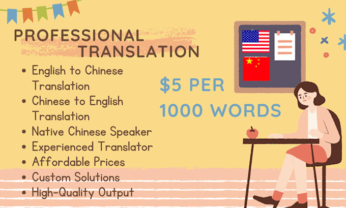 Gig Preview - Provide professional english to chinese and chinese to english translation