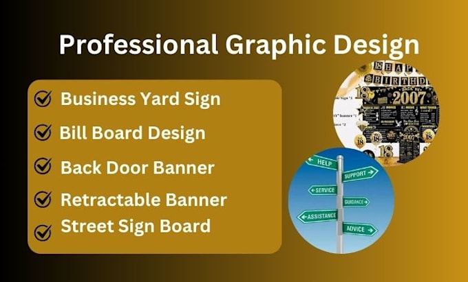 Gig Preview - Stunning business yard sign, back door banner, retractable banner, street sign