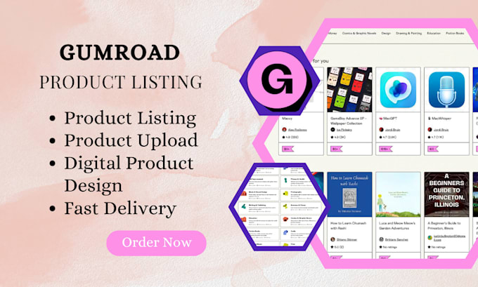 Gig Preview - Do gumroad product listing, linktree marketing, digital product uploading