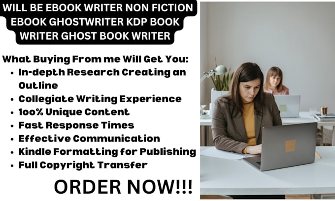 Gig Preview - Be ebook writer non fiction ebook ghostwriter KDP book writer ghost book writer