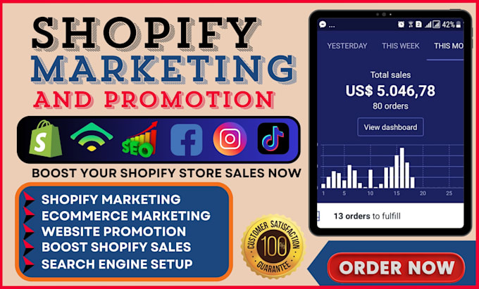 Gig Preview - Boost shopify sales shopify marketing ecommerce marketing website promotion