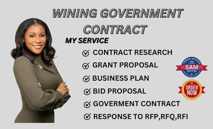 Gig Preview - Secure government contracts, rfp,rfq,rfi, bid proposal, business plan