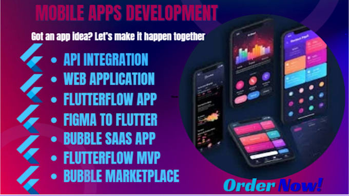 Gig Preview - Develop flutterflow web app, bubble io mvp saas marketplace ai adalo app