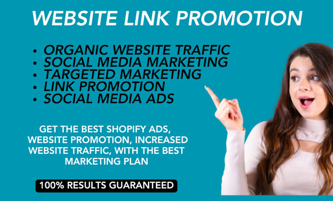 Gig Preview - Do website promotion to increase organic website traffic on social media ads