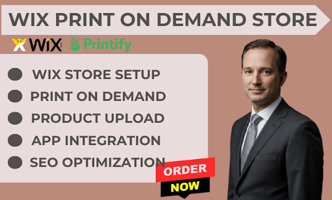 Gig Preview - Setup wix dropshipping print on demand wix printify wix printful wix pod