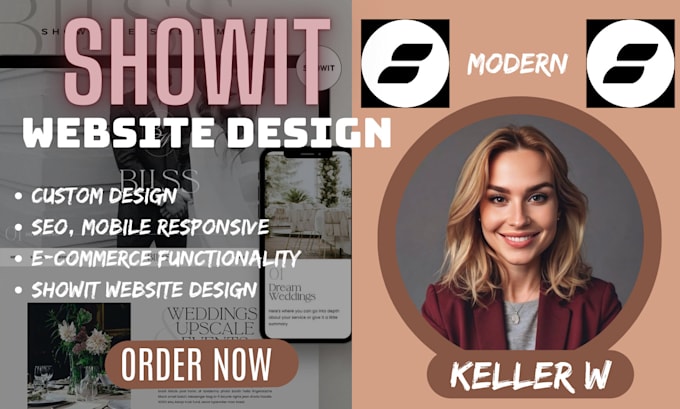 Bestseller - design and customize showit website, redesign showit, update or repair showit