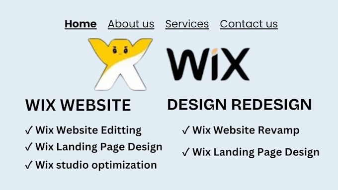 Gig Preview - Design wix website, redesign wix website design or design wix ecommerce website