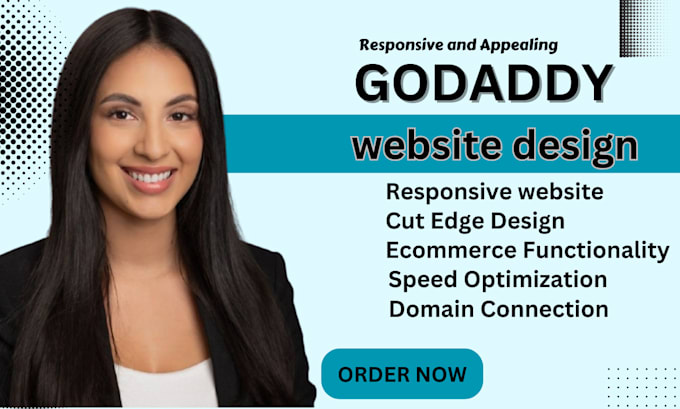 Gig Preview - Develop godaddy website redesign godaddy hostinger website redesign