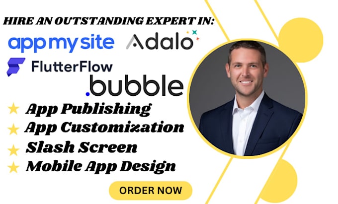 Gig Preview - Design and publish your mobile app on adalo, flutterflow, bubble io, appmysite