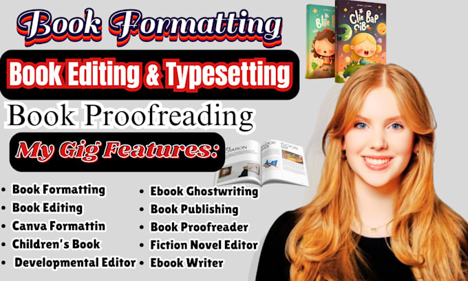 Gig Preview - Do children book formatting, christian, nonfiction, developmental book editing