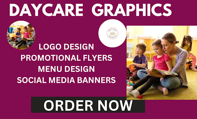 Gig Preview - Design daycare logo daycare branding daycare flyer, poster design daycare banner