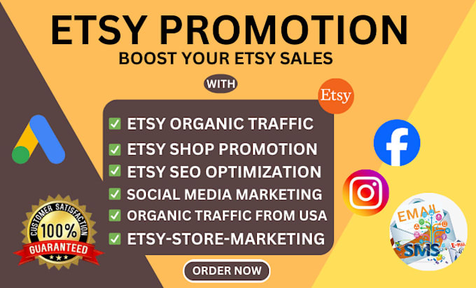 Gig Preview - Do etsy shop promotion campaigns to boost etsy sales