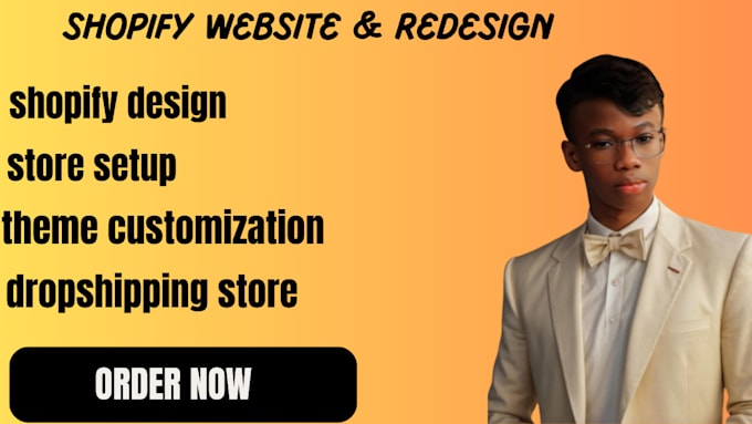 Gig Preview - Build shopify website design shopify store redesign dropshipping store