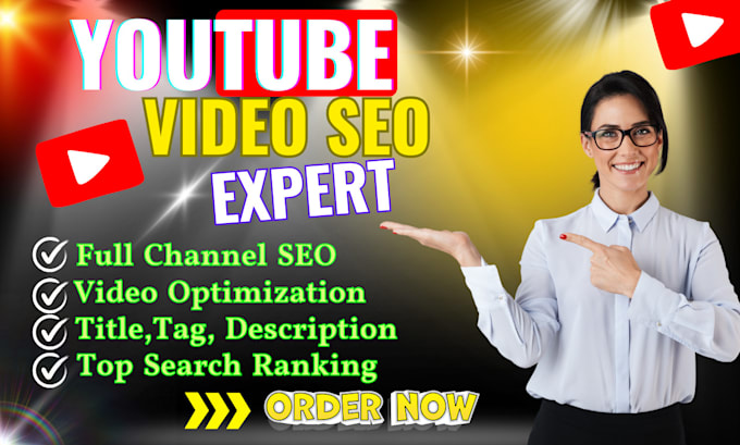 Gig Preview - Optimize the best youtube video SEO for your yt channel organically