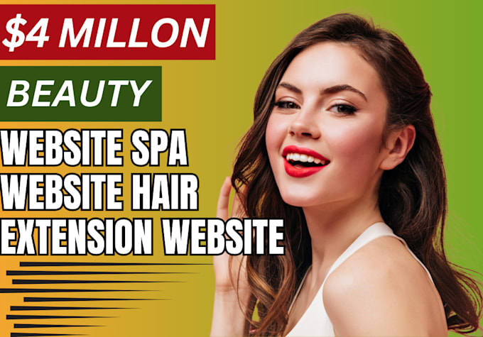 Gig Preview - Design elegant beauty website spa website hair extension shopify website