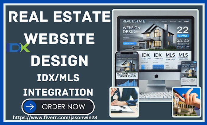 Gig Preview - Design realtor agent real estate website using idx mls wordpress integration