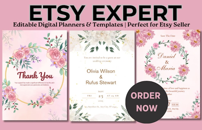 Gig Preview - Do etsy digital products etsy shop etsy digital planner etsy pod digital product