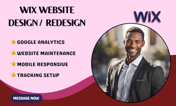 Gig Preview - Redesign wix website design wix studio website redesign wix