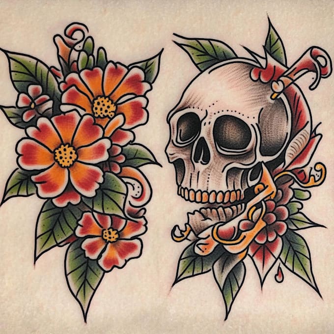 Gig Preview - Create amazing traditional or old school tattoo style design