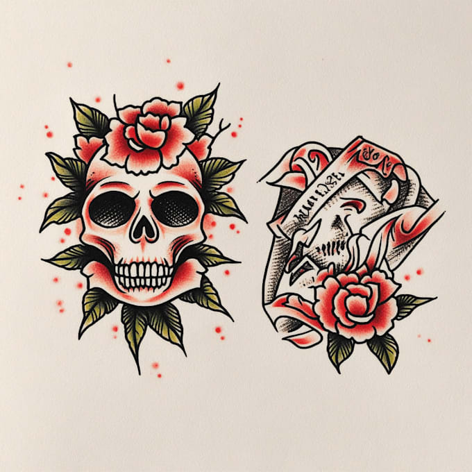 Gig Preview - Create a traditional or old school style tattoo design