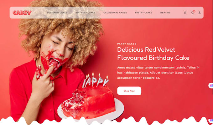 Gig Preview - Design baking food shopify cake shopify store cookies website ice cream website