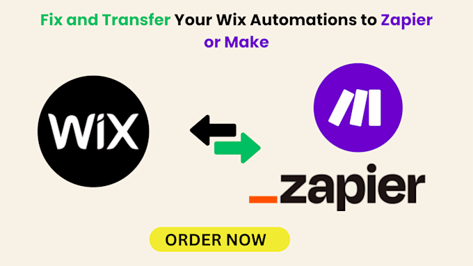 Gig Preview - Transfer your wix automations to make or zapier