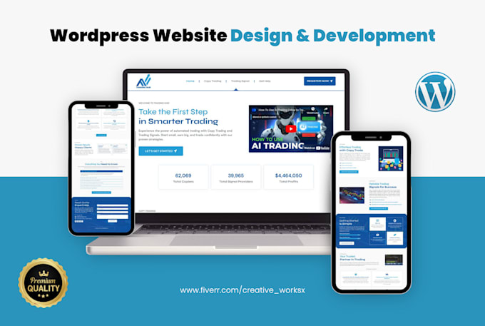 Gig Preview - Build, develop, design, redesign, clone or customize wordpress website