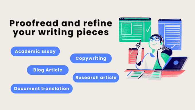 Gig Preview - Create, proofread and refine your writing pieces like article blog essays