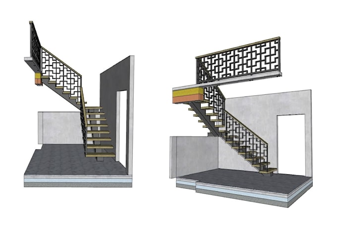 Gig Preview - Create a model of the staircase and drawings for manufacturing